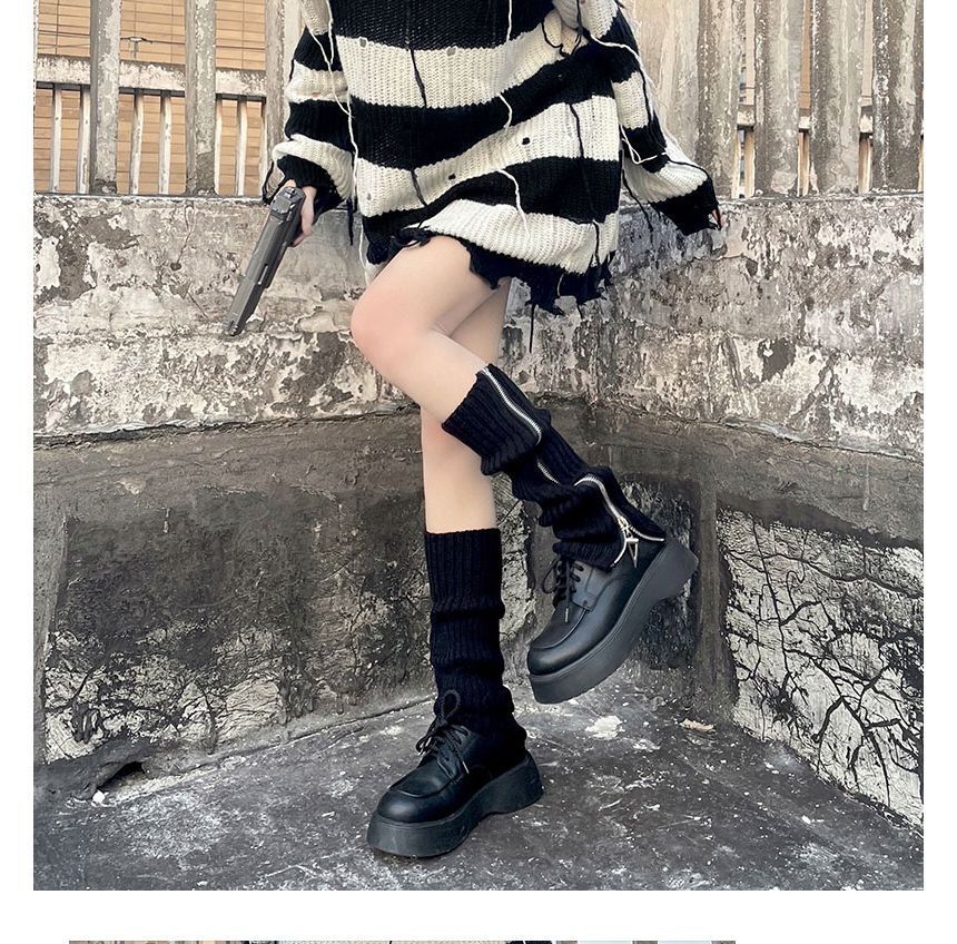 Zip Leg Knit Warmers