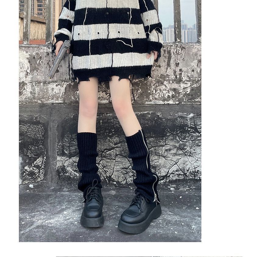 Zip Leg Knit Warmers