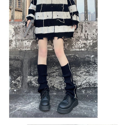 Zip Leg Knit Warmers