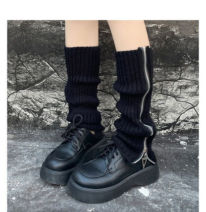 Zip Leg Knit Warmers