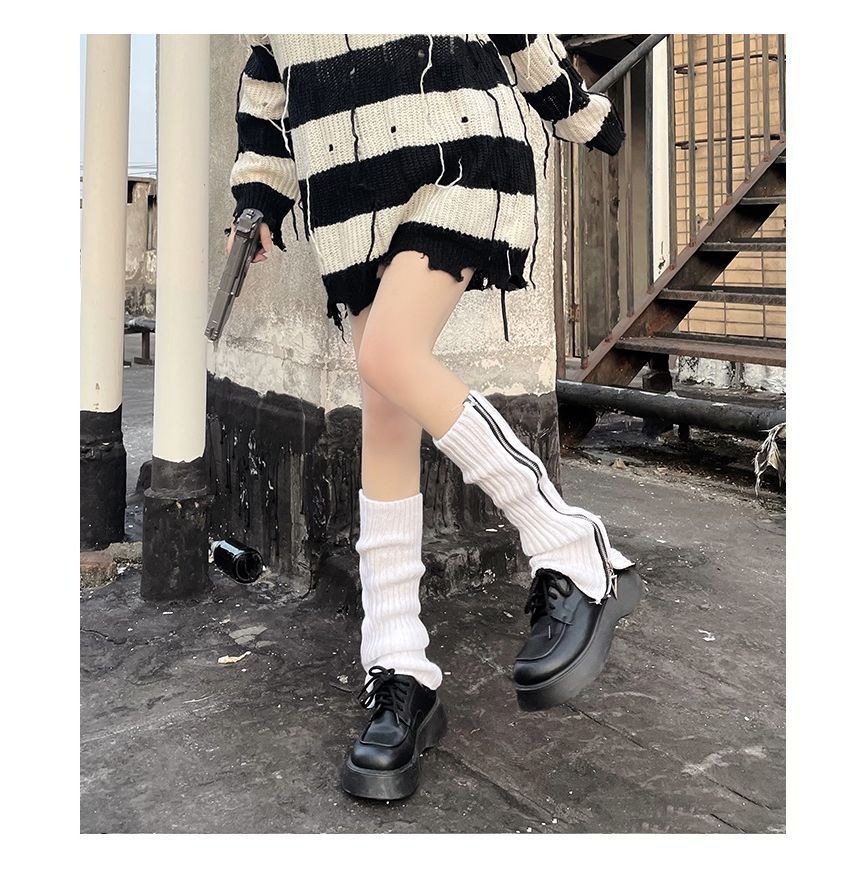 Zip Leg Knit Warmers
