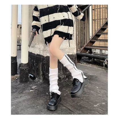 Zip Leg Knit Warmers