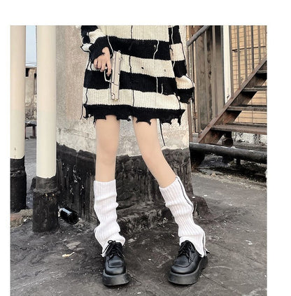 Zip Leg Knit Warmers