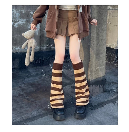 / Wärmeset mit gestreiften Beinstrumpfhosen