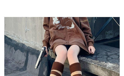 / Wärmeset mit gestreiften Beinstrumpfhosen