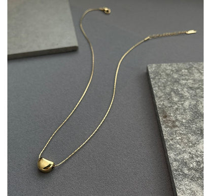 ビーンスチールステンレスペンダントネックレス（ポリッシュ仕上げ）