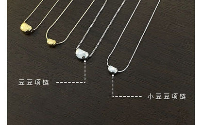 ビーンスチールステンレスペンダントネックレス（ポリッシュ仕上げ）