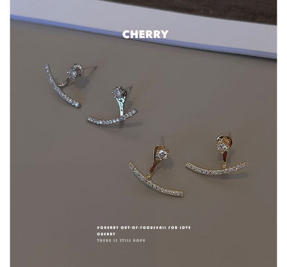 スイングイヤリング ラインストーン 合金