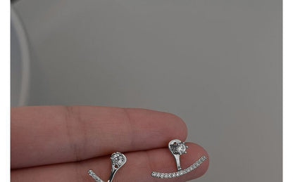 スイングイヤリング ラインストーン 合金