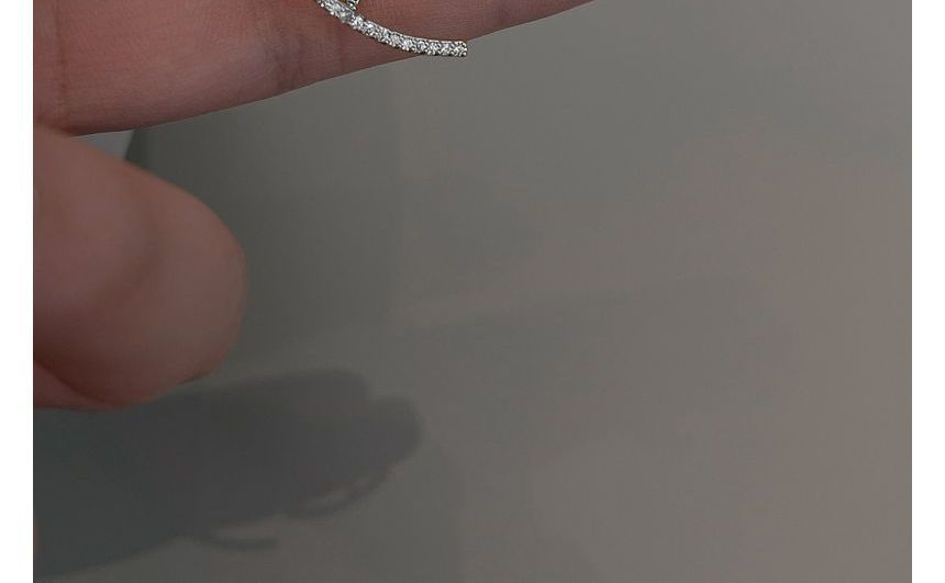 スイングイヤリング ラインストーン 合金