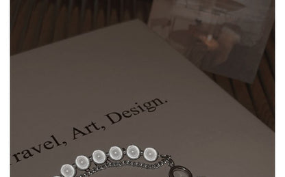 ビーズ反射合金ブレスレット レイヤード