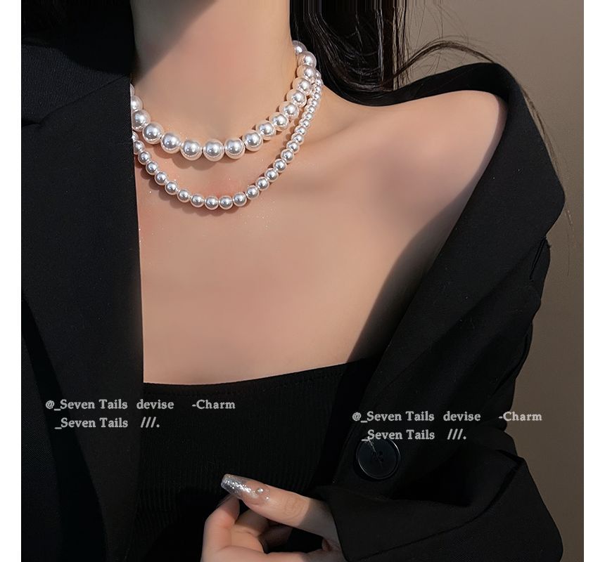 （様々なフェイクデザイン）チョーカーパール