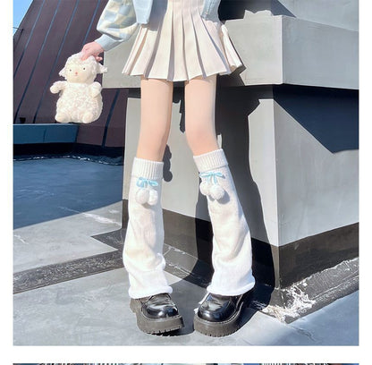 Leg Warmers Pom Knit