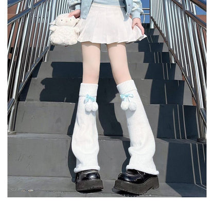 Leg Warmers Pom Knit