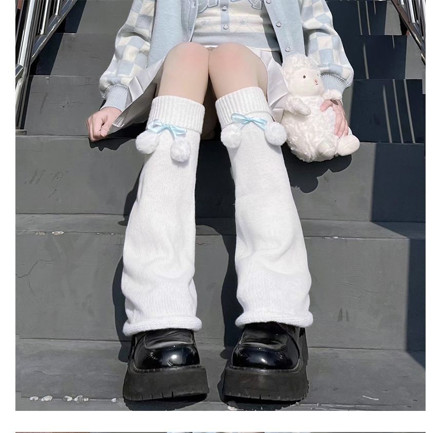 Leg Warmers Pom Knit