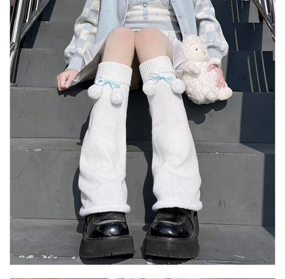 Leg Warmers Pom Knit