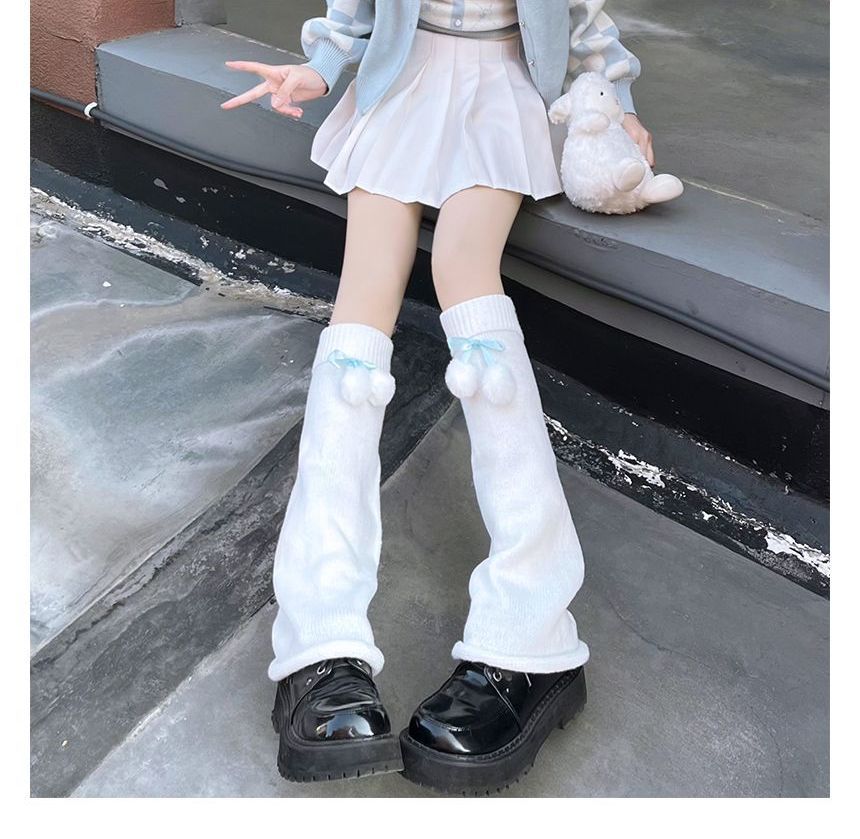 Leg Warmers Pom Knit