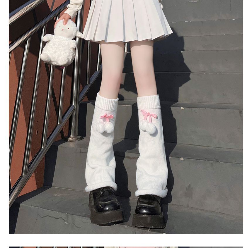 Leg Warmers Pom Knit