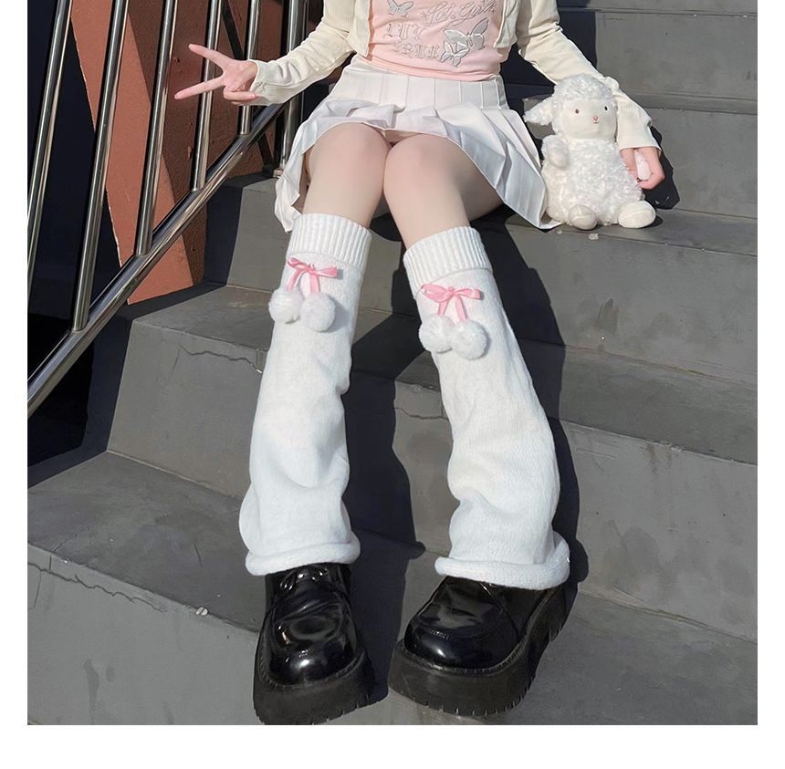Leg Warmers Pom Knit
