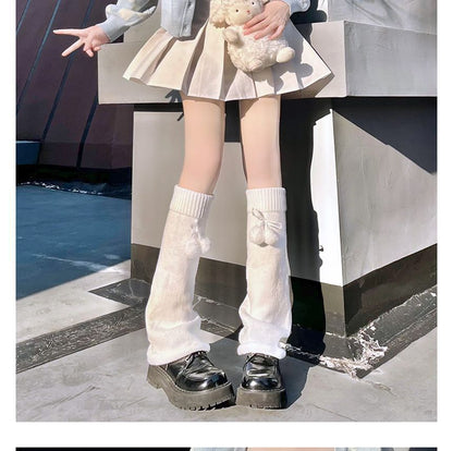 Leg Warmers Pom Knit