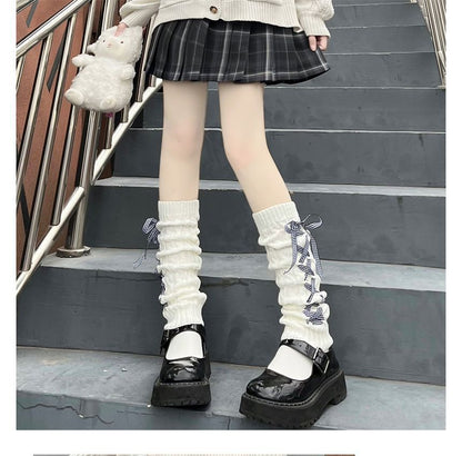 Leg Knit Warmers Lace-Up