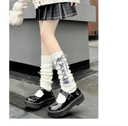 Leg Knit Warmers Lace-Up