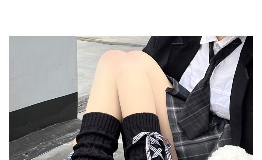 Leg Knit Warmers Lace-Up