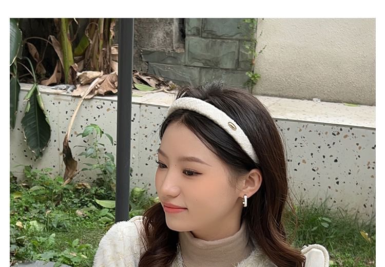 Tweed-Stirnband mit Logo