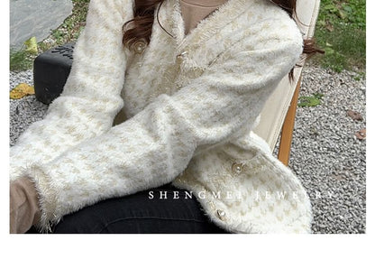 Tweed-Stirnband mit Logo