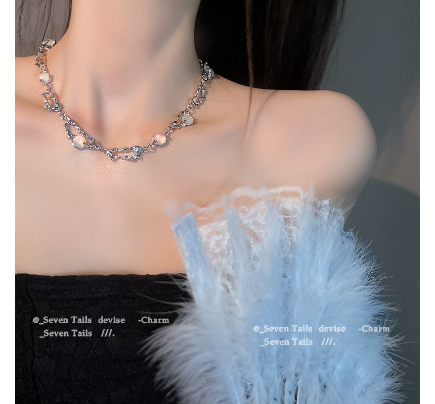 Moonstone Necklace Layered