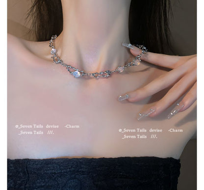 Moonstone Necklace Layered