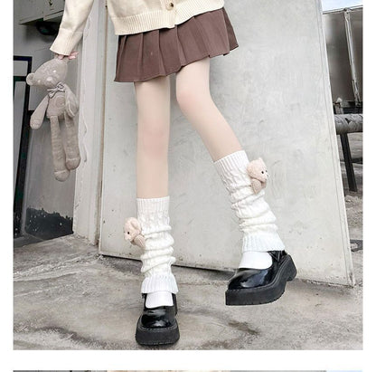 Accent Leg Knit Warmers Bear