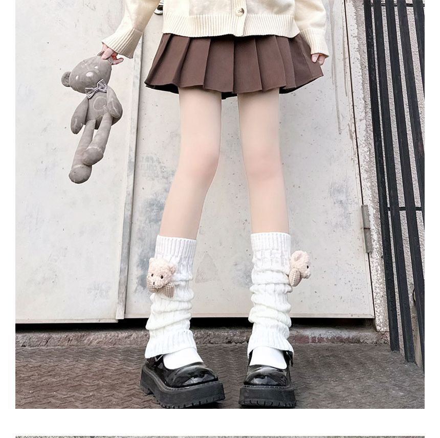 Accent Leg Knit Warmers Bear