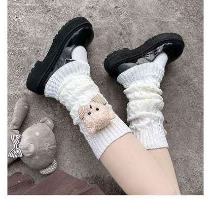 Accent Leg Knit Warmers Bear