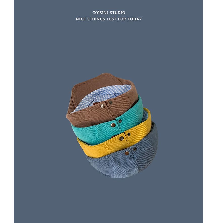 Plain Flat Cap Corduroy