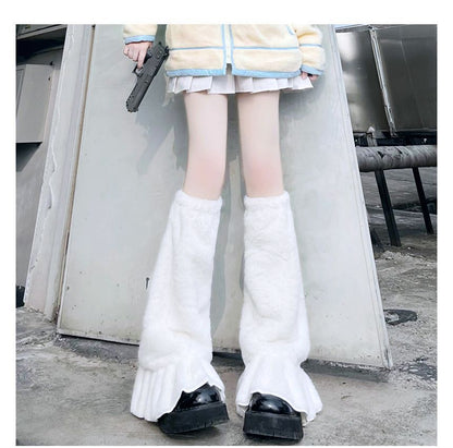 Leg Fluffy Warmers Plain
