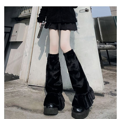 Leg Fluffy Warmers Plain