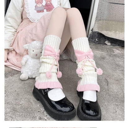 Warmers Contrast Leg Trim Bow