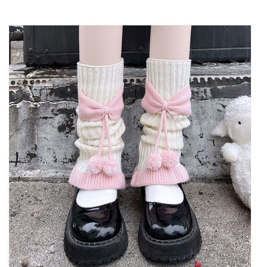 Warmers Contrast Leg Trim Bow