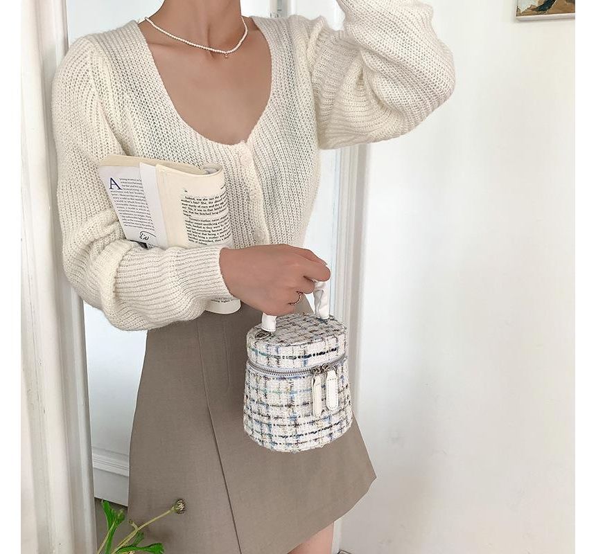 Tweed Bag Zip Crossbody