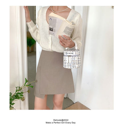 Tweed Bag Zip Crossbody