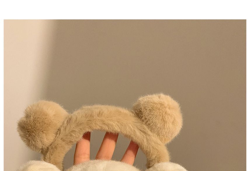 耳付きヘッドバンド シェニールベア