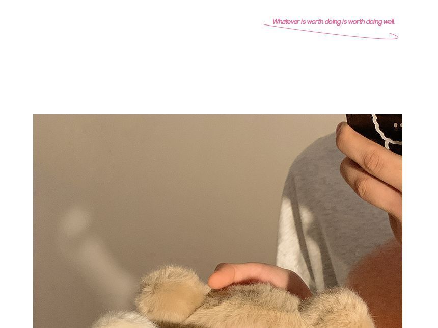 耳付きヘッドバンド シェニールベア