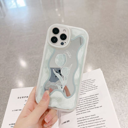 ミラー付きチューリップ型携帯ケース