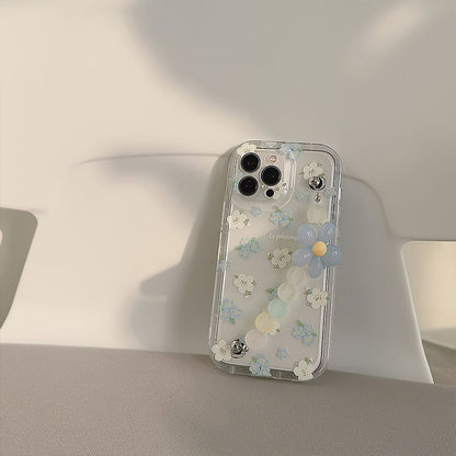 Case Strap Transparent Floral Phone