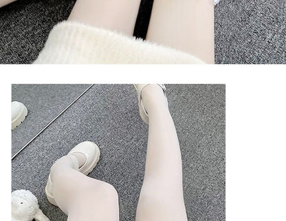 Trim Bow Stockings Plain Lace