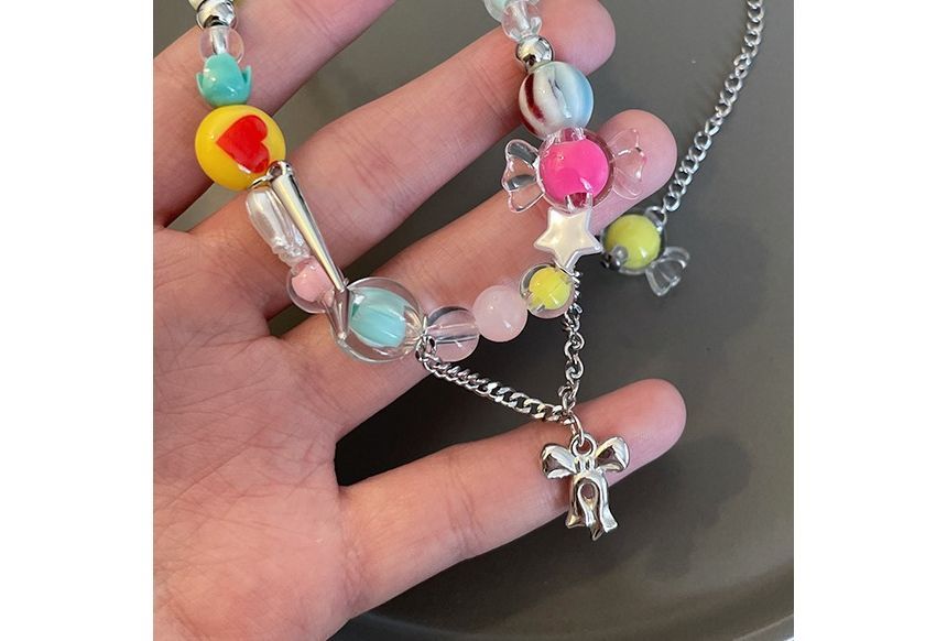 Bow Beaded Necklace