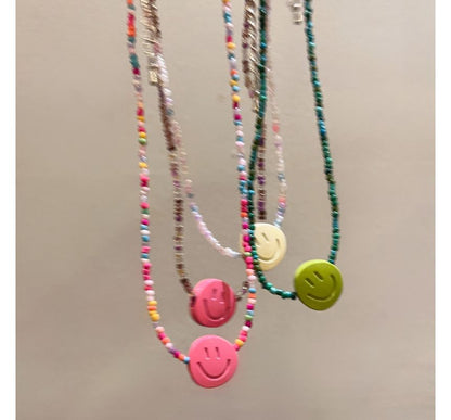 Pendant Smiley designs) Necklace (various Bead