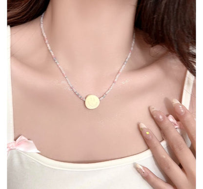 Pendant Smiley designs) Necklace (various Bead
