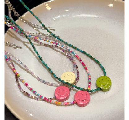 Pendant Smiley designs) Necklace (various Bead